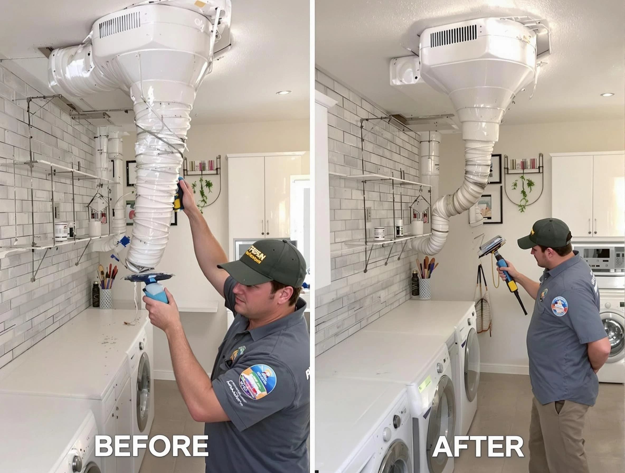 Professional dryer exhaust vent cleaning by Midfield Dryer Vent Cleaning in Midfield