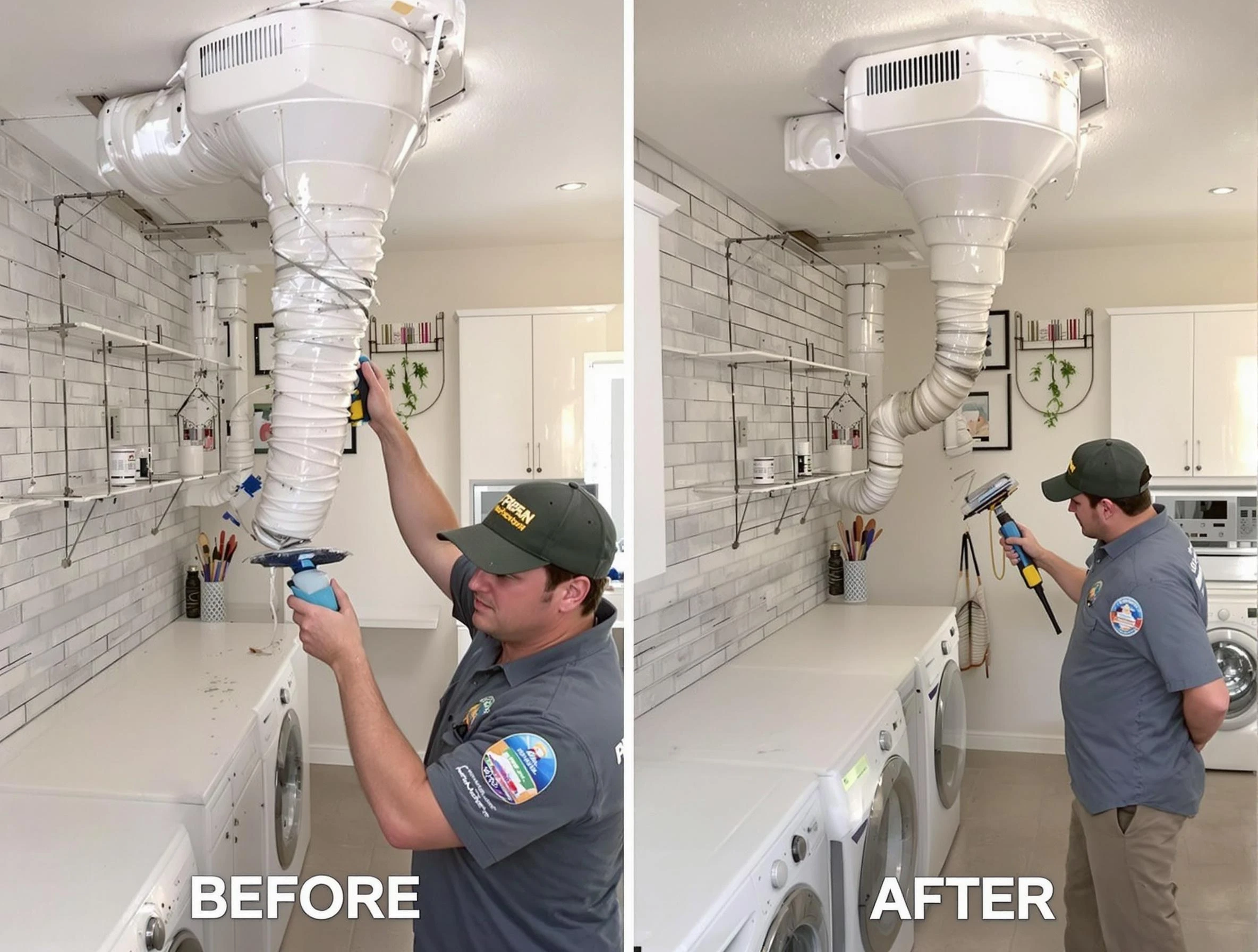 Professional dryer exhaust vent cleaning by Midfield Dryer Vent Cleaning in Midfield